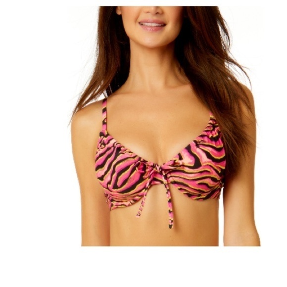 Salt + Cove Mane Event Underwire Bralette Bikini Top NWT size S Zebra Print swim - Picture 10 of 13